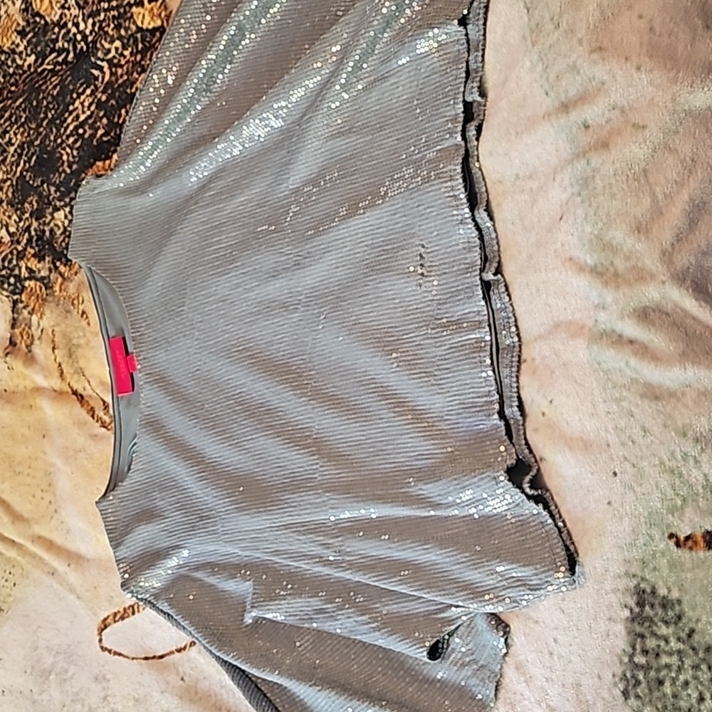 Pale blue sequin top